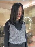 透明感カラー/ダークグレー/顔まわりレイヤー