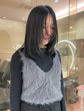 マイル 渋谷(mile) 透明感カラー/ダークグレー/顔まわりレイヤー