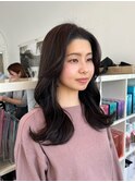 韓国風レイヤーカット/前髪かきあげバング