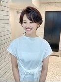 ショートヘア/ボブ/可愛い丸み/簡単スタイリング/20代30代
