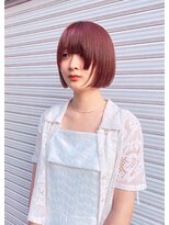 シカ(sica)&nbsp;ピンクレッドカラーにボブ