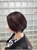 ボルドーカラーボブ