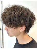 アッシュ 二子玉川店(Ash)&nbsp;メンズパーマ（センターパート/波巻き/波巻きスパイラル）