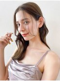 オリーブカラーくすみベージュ秋色透明感カラー_99306