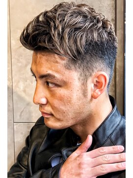 トルネード(TORNADO) メンズツーブロックブリーチカラー　n12.6