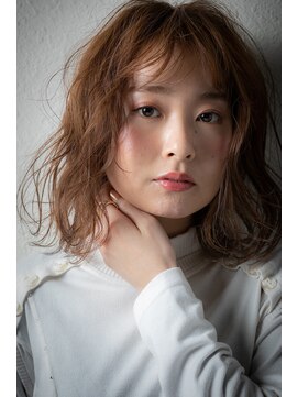 カバーヘア ブリス 志木南口駅前店(COVER HAIR bliss) 透明感アプリコットオレンジベージュボブパーマu志木20代30代