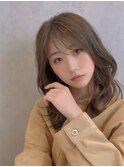 オンブレグレージュオリーブベージュくびれミディ大人美人