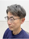 リバースパーマ/刈り上げ/アップバング/ショートヘア/フェード