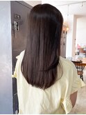 ブリーチなし髪質改善カラー ブラウン