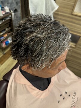 銀座マツナガ 神田店 イケおじビジネスツイストスパイラルパーマツーブロック刈り上げ