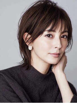 ハーツ(Heart's) 白髪ぼかし脱白髪染め似合わせショートボブ40代50代60代