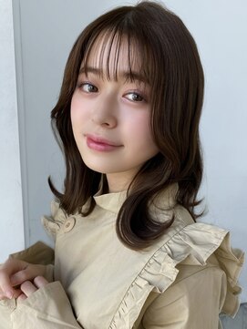 エインアンリー 明治神宮前(AIN.ANLY.) ナチュラルブラウンココアブラウン前髪カットレイヤーカット