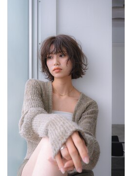 ボブ　ロブ　銀座　パーマ　切りっぱなし