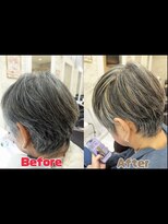 ヘアーデザインムーヴ(Hair design MOVE) グレイヘアー×ハイライト
