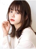 ミディアムレイヤー前髪あり韓国巻き◎髪質改善◎20代～50代