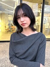 ロマーリ 岡山店(LOMARLIE)&nbsp;くびれヘア20代30代40代顔周りレイヤーダークブラウンカラー
