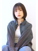 丸型内巻きボブ