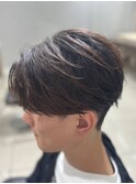 フェザーパーマニュアンスセンターパート刈り上げ眉カット洋光台