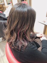 セルフィッシュヘアー(Selfish hair)&nbsp;ミディアム×ハイライト（ブリーチ）