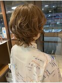 ウルフ×ベージュ×ショートスタイル
