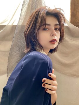 シークエンス 外苑前(SEAQUENCE) 韓国風レイヤー艶ボルドーくびれヘア外苑前/髪質改善/白髪染め