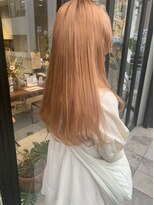 ヘアー アイス ルーチェ(HAIR ICI LUCE)&nbsp;担当西田　鮭フレークカラー　オレンジベージュ　ペールカラー