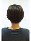大人小顔ショートモードハイライトチョコレート/新宿/新宿西口