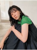 黒髪/オリーブグレー/ココアベージュ/小顔/クラゲヘアー
