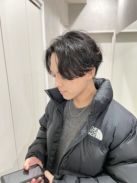 メレ 仙台(Mele) 仙台メンズカット/ミディアムセンターパート/メンズミディアム