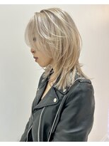 ケンジ 横浜(KENJE)&nbsp;ボブ/顔周りレイヤー/ウルフカット/ブリーチ/ダブルカラー/横浜