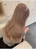 8312ブロンドミルクティーアッシュハイトーンカラーワンホンヘア
