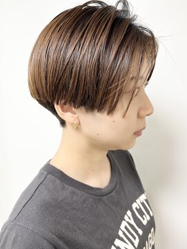 モリオフロムロンドン 原宿本店(morio from London) 【morio原宿】ハンサムショート刈り上げオレンジベージュ