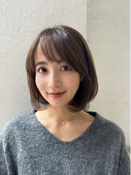 ジョエミバイアンアミ(joemi by Un ami) 【joemi】切りっぱなしボブ美髪ピンクブラウンベース(小倉太郎