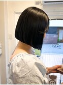 【白石】顎下ボブ/ブルーブラック/艶カラー