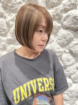 モアナ バイ ヘッドライト 沖縄東崎店(Moana by HEADLIGHT) Moana【東崎】#ボブ#ベージュ#大人可愛い20代30代40代50代