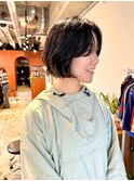 癖毛を活かしたボブ