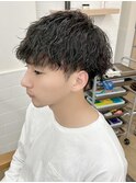 韓国マッシュ　波巻きツイストスパイラル[メンズ]フェザーパーマ