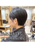丸みショート/マロンベージュ/くびれショート/くすみベージュ