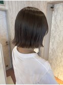 ココアベージュ外はねボブクラゲヘアー髪質改善ケアカラー大宮