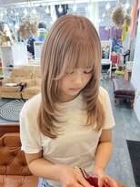 フリーダムアクア(freedom Aqua) ミルクティーベージュ×顔周りレイヤー