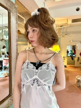 ランプ 代官山(the lamp) 20代大人美人透明感ミルクティーブラウン小顔レイヤーボブ