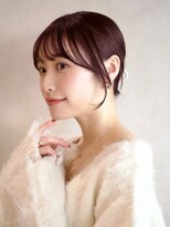 ガーデンヨコハマ(GARDEN YOKOHAMA)&nbsp;顔周りカット ボルドーカラー 似合わせカット 大人ガーリー