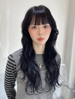 シー(SEA) 韓国アイドルヘア♪透け感メリハリ黒髪color