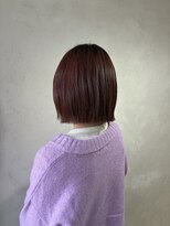 ユッカ 高槻茨木店(YUCCA)&nbsp;【 YUCCA 】大人可愛いミニボブ・/チェリーレッド