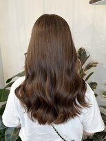 ピークスヘア(peaks hair)&nbsp;透け感カラー アッシュブラウン 赤み消しカラー 肌トーンUP 堀江