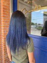 ボヌール ヘアーワークス(Bonheur hair works)&nbsp;LongLayerStyle×NavyBlue×髪質改善