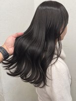 ラグナ 渋谷(LAGUNA)&nbsp;暗髪グレージュ×艶レイヤーロング/地毛風/ブリーチ無し