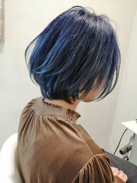 ファイブボックスヘアー 広島(five vox hair) 透ける暗髪ブルージュ