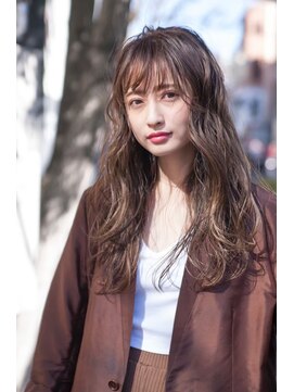 オースティン 流山おおたかの森(AUSTIN) 大人かわいい前髪セシルカットココアブラウンフリンジウェーブ