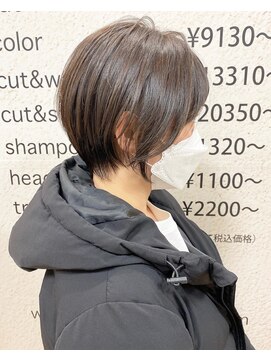 モリオ フロム ロンドン サッポロファクトリー店(morio FROM LONDON) 【morio】札幌ショート　大人かわいい透け感くびれショート